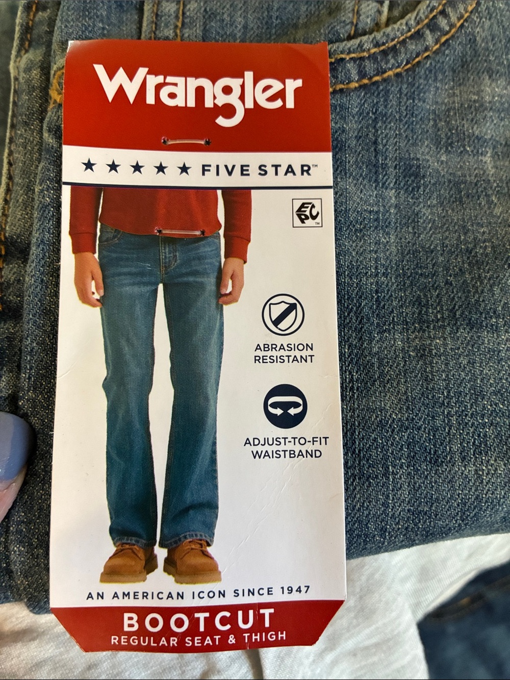 Wrangler Five Star Bootcut Jeans - Denim Blue